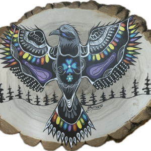 Raven on Wood