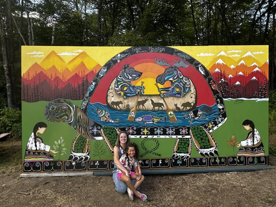 Participants engaged in an Indigenous cultural learning workshop facilitated by Focal Point Artistry, painting in the Woodland style to explore Wabanaki traditions.