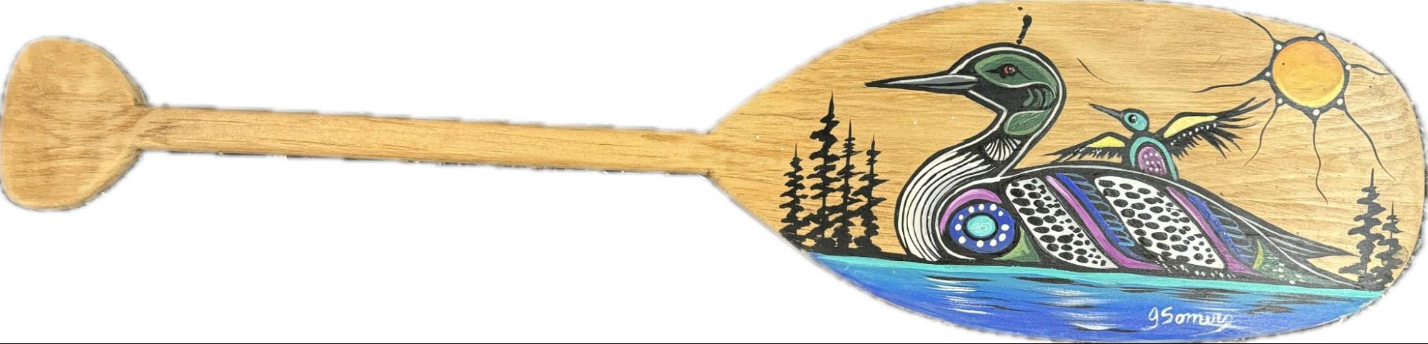 A visual representation of the "Loon Leadership" outcomes, highlighting the shift from individual vision to collective community responsibility through Wabanaki design principles.